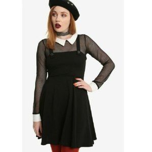 Jawbreaker Fishnet Peter Pan Collar Dress